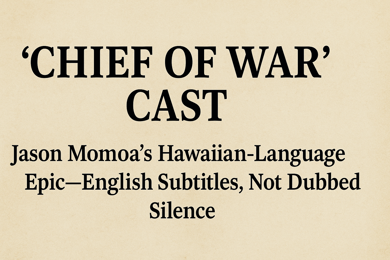 Chief of War